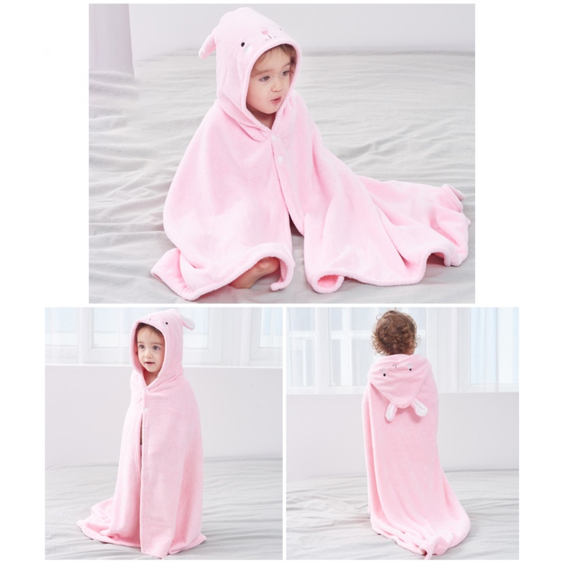 Khăn Choàng Tắm Siêu Mềm Siêu Thấm Hút In Họa Tiết Thú Hoạt Hình Dễ Thương Dành Cho