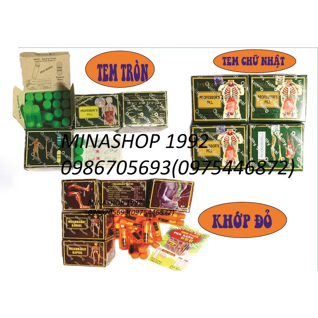 [Chính Hãng]Khớp Thận Xanh Đỏ Malaysia Hộp 20 Ống - Professor’s Pill Keluaran Baru
