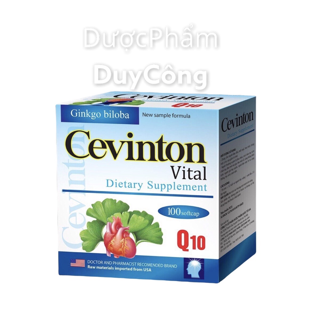 Viên Uống Bổ Não CEVINTON Vital Giúp Tăng Cường Trí Nhớ, Tăng Cường Lưu Thông Máu, Ngừa Tai Biến