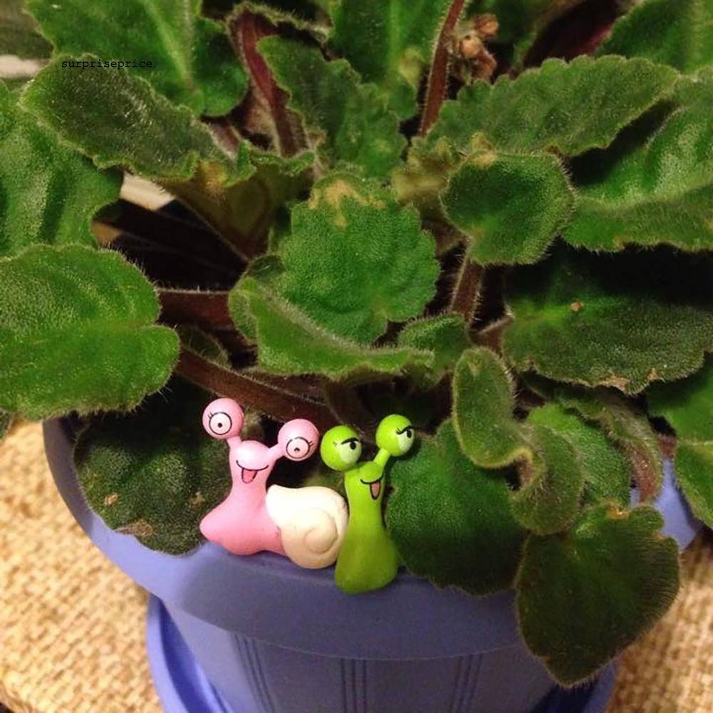 Set 2 mô hình ốc sên mini trang trí tiểu cảnh