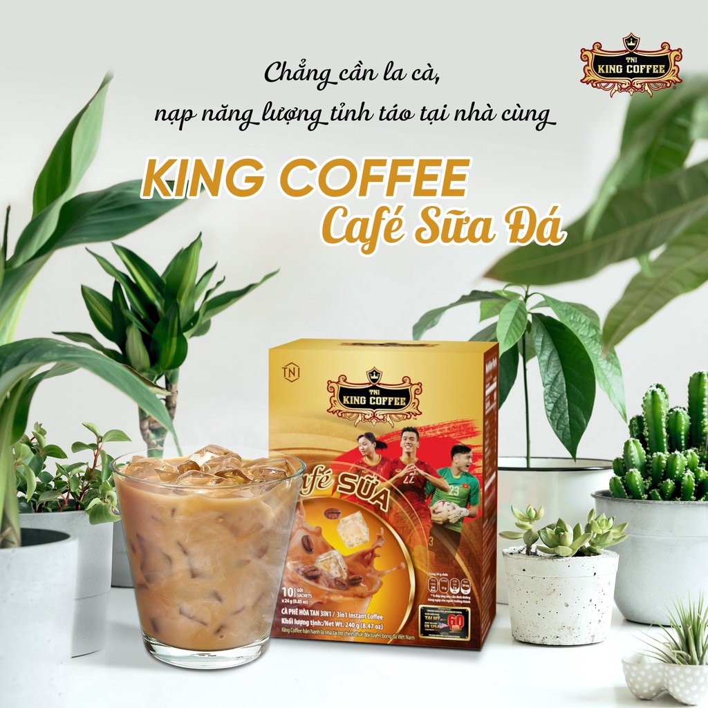 Cà phê sữa hòa tan King Coffee Cafe Sữa_Túi 50 gói_1.2kg | BigBuy360 - bigbuy360.vn