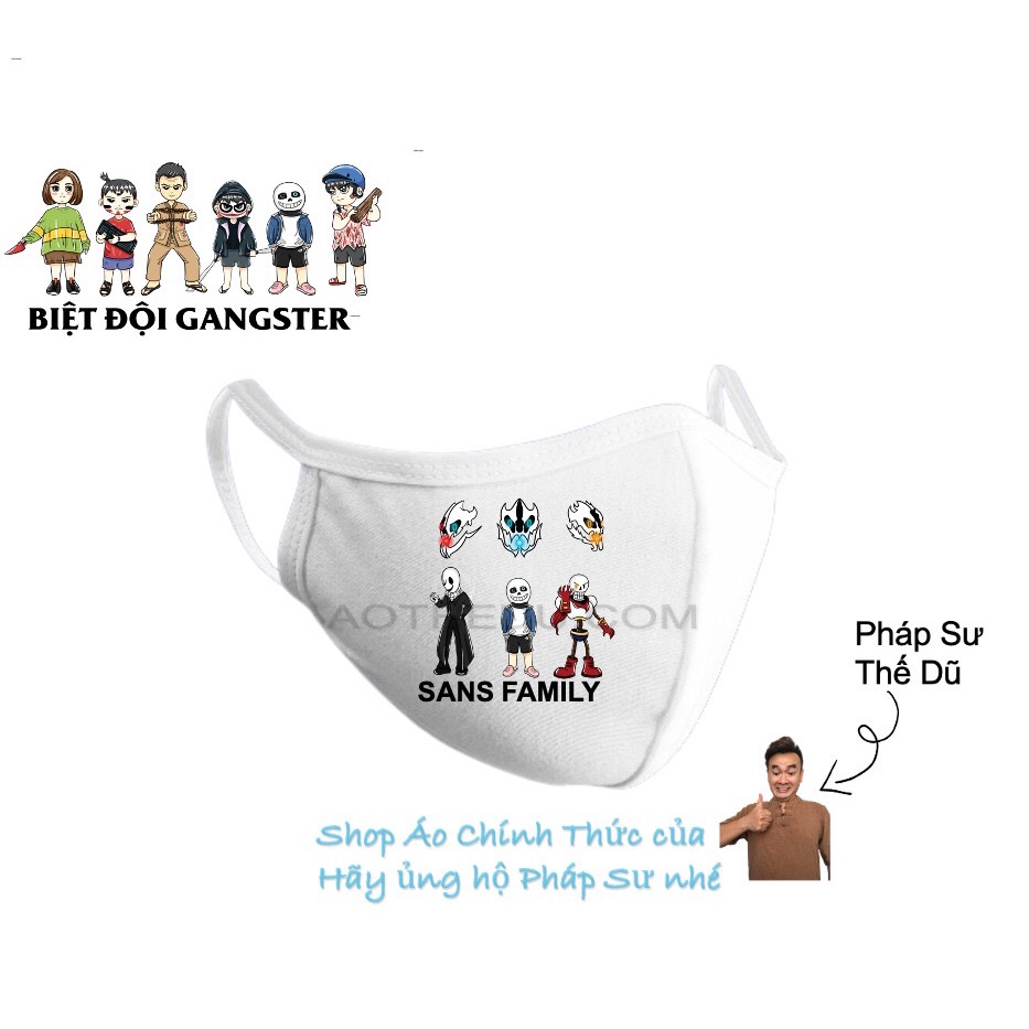 Khẩu trang đủ loại BIỆT ĐỘI GANGSTER - Pháp Sư Gangster - Shop Áo Thế Dũ chính thức