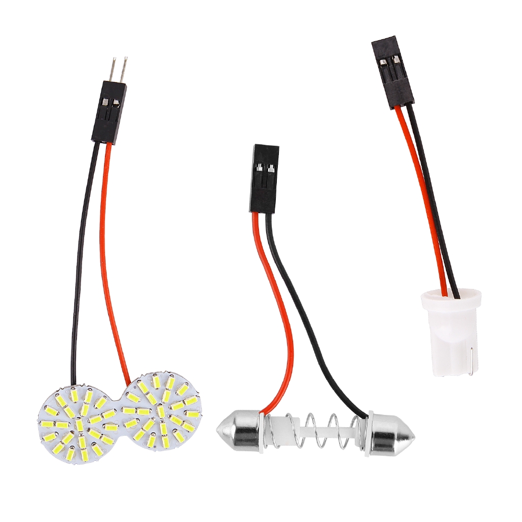 Set 2 Đèn Led 12v 3014 Smd 6 Bóng Cho Nội Thất Xe Hơi