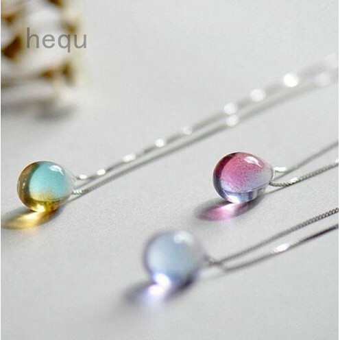 Dây Chuyền Mặt Hình Giọt Nước Đính Đá Pha Lê