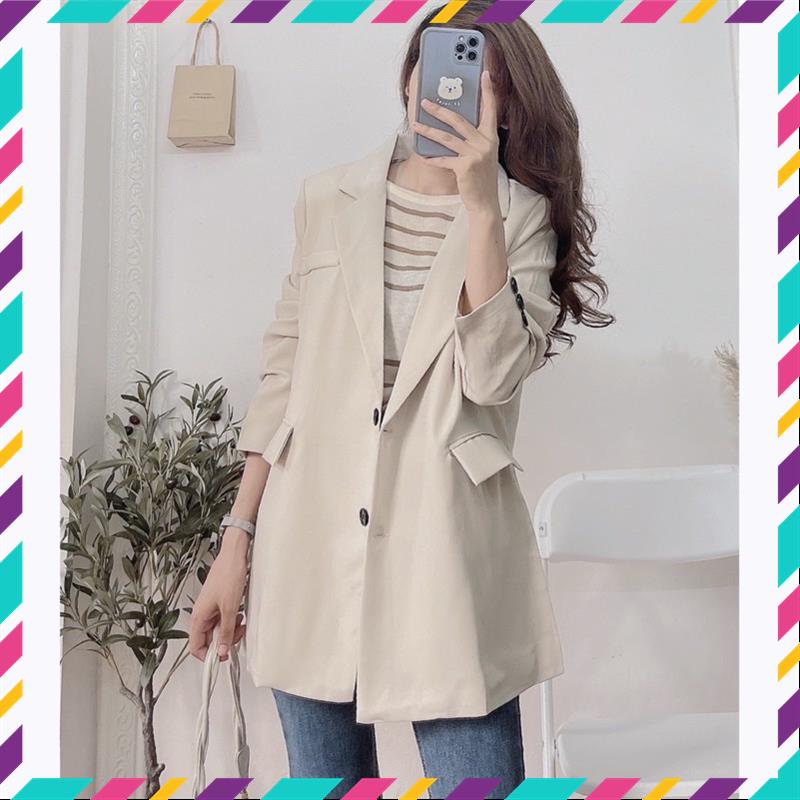 Áo blaze phong cách Hàn Quốc phom rộng Nâu Be MSP35301 | BigBuy360 - bigbuy360.vn