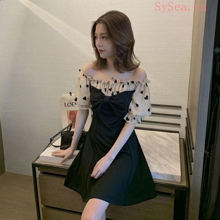 Đầm Chữ A Trễ Vai Phong Cách Hàn Quốc Dành Cho Nữ | BigBuy360 - bigbuy360.vn