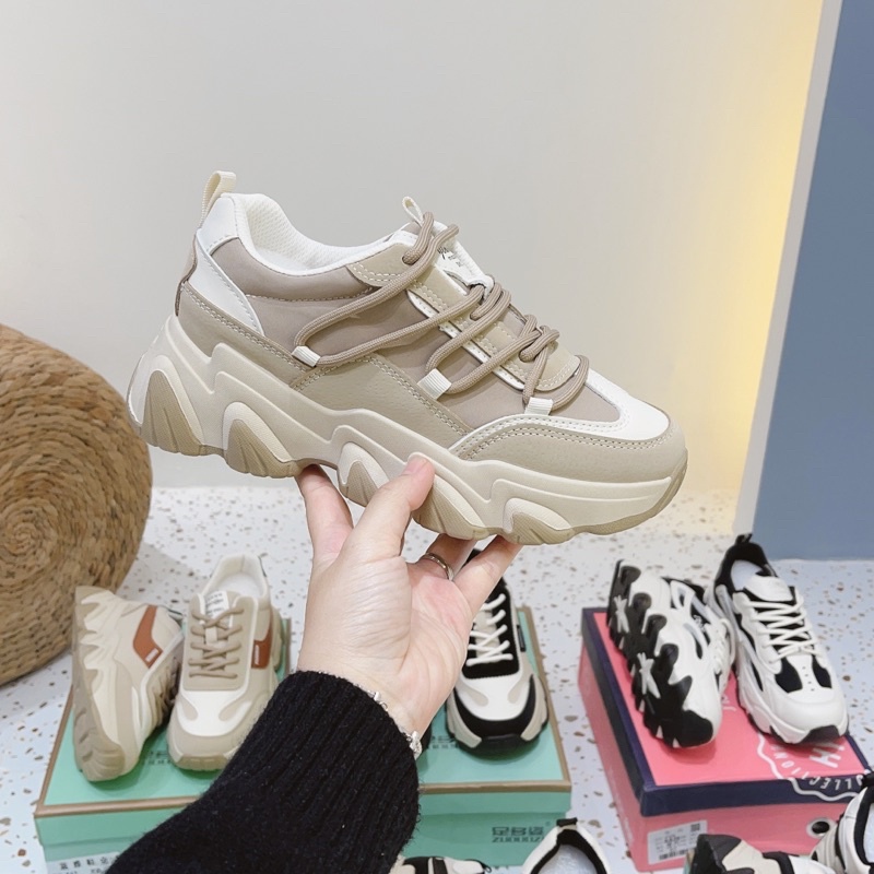 Giày thể thao sneaker pha viền đế cao siêu nhẹ fullbox hàng quảng châu cao cấp