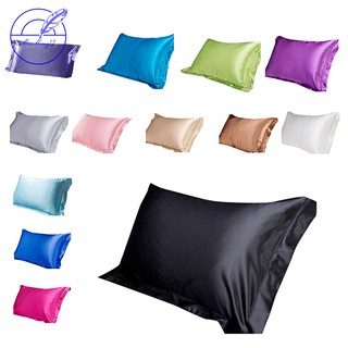 Vỏ gối vải lụa satin thiết kế đơn giản nhiều màu sắc