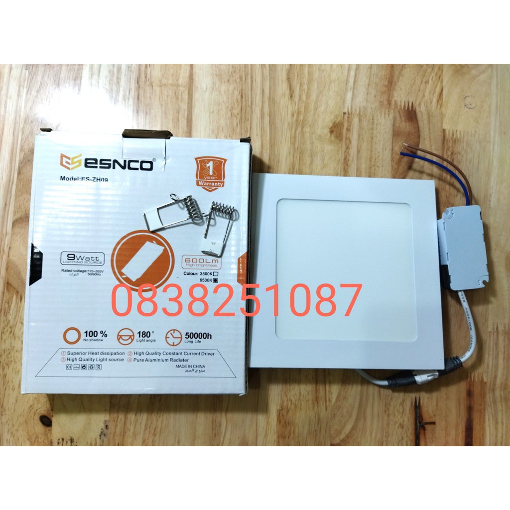 Bóng đèn led âm trần downlight 9W - vuông - tròn