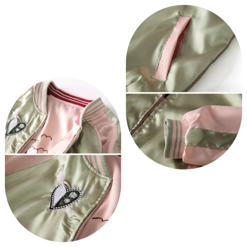 [ ODER ] ÁO KHOÁC BOMBER 2 MẶT THÊU TRÁI TIM SUKAJAN JACKET | BigBuy360 - bigbuy360.vn