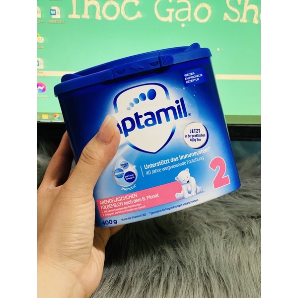 Mẫu mới Sữa Aptamil đêm nội địa Đức 400gr giúp bé ngủ ngon sâu giấc