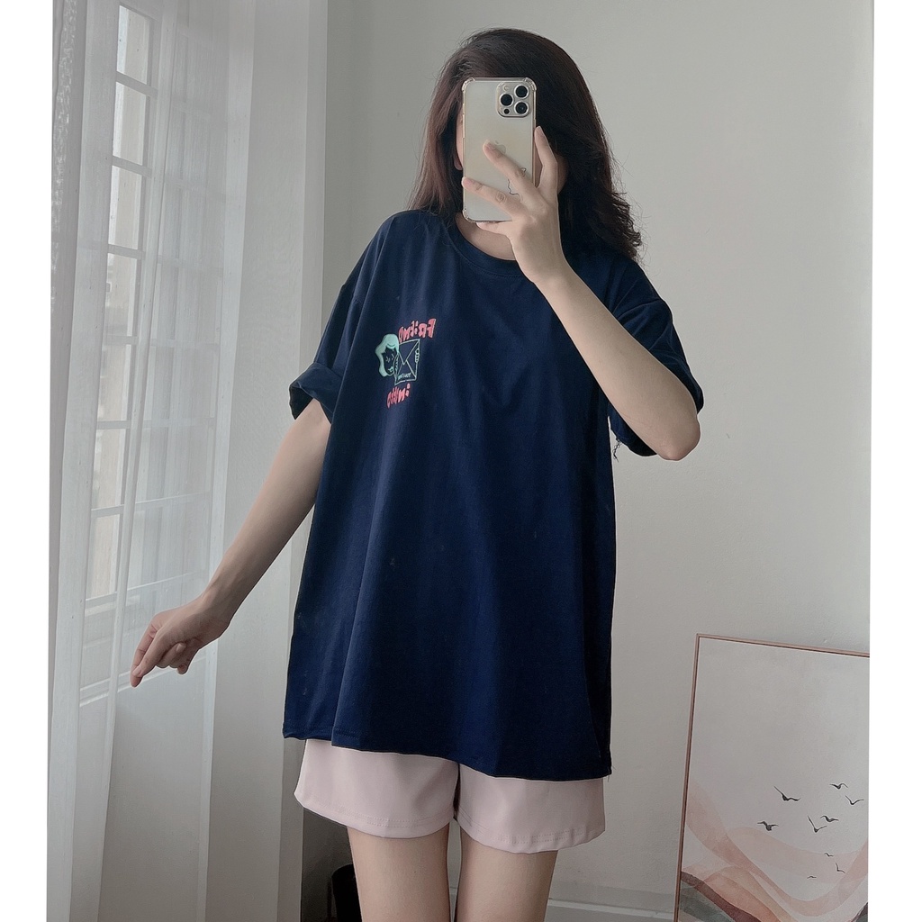 Set Thun Friend Indeed PEONYB Nữ [FREESHIP]  Bộ đồ áo phông form rộng kèm short suông hàn quốc đẹp Ulzzang