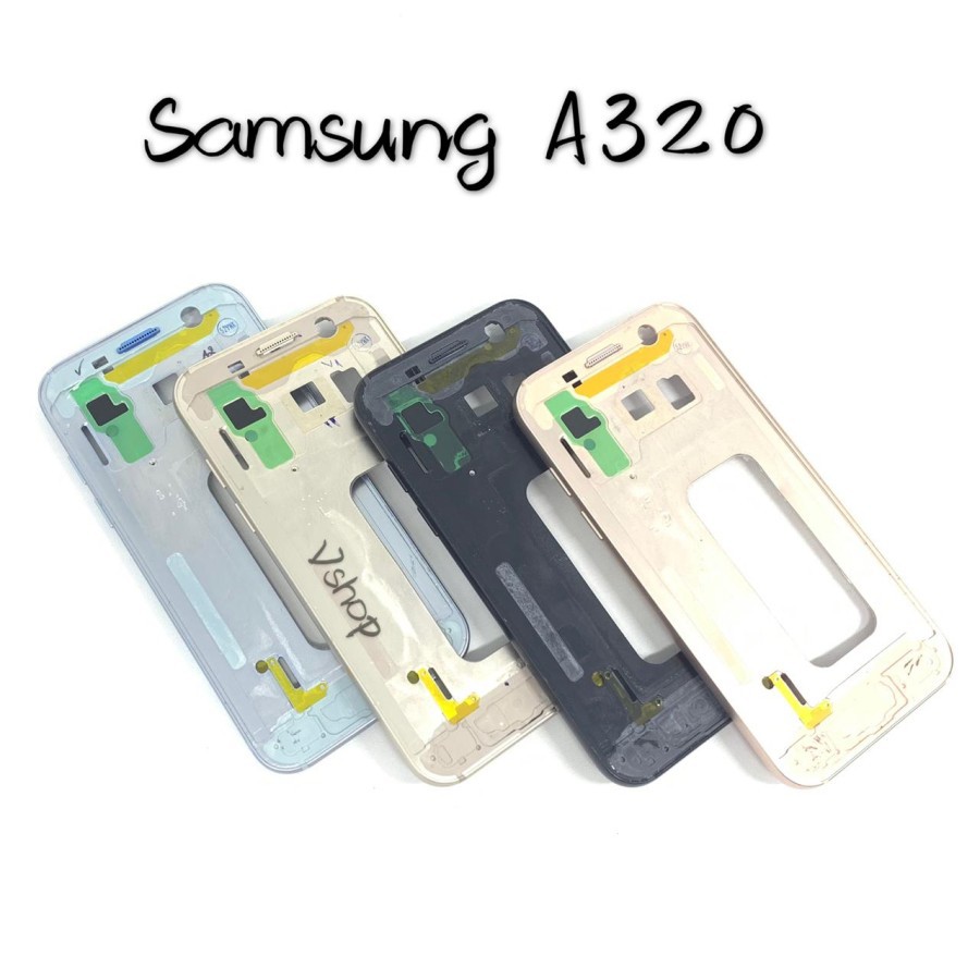 Khung Màn Hình Lcd Màu Đen / Xanh / Vàng Hồng Cho Samsung A320 A3 2017