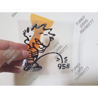 Tem dán nắp bình xăng ô tô 95