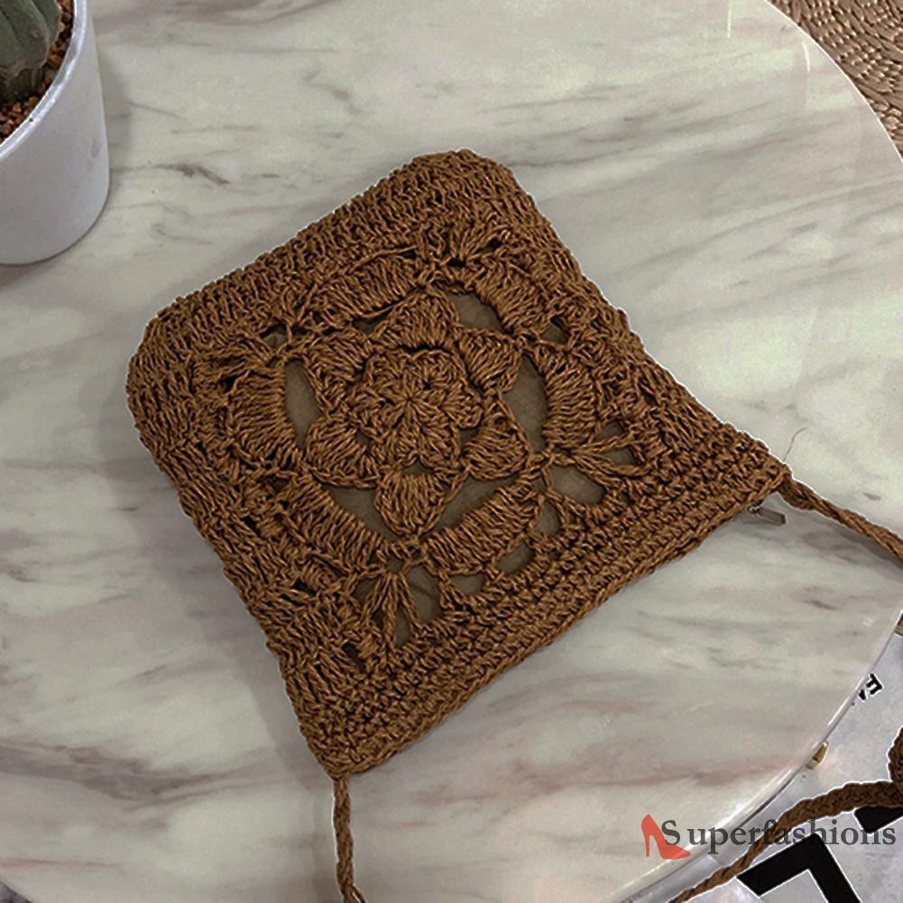 【Hot Sale】Summer Beach Women Girls Crochet Braid Bags Shoulder Vintage Messenger Bag