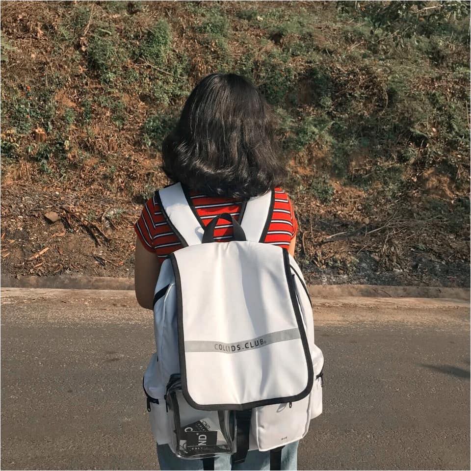 Balo phản quang Colkids Club SS3 Trắng và Đen [ Full Tag + GIấy thơm ]