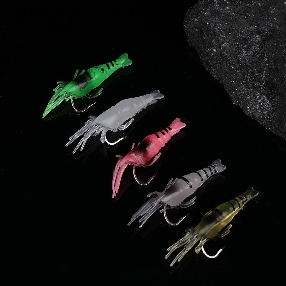 Bộ 10 Mồi Câu Cá Silicone Hình Giun Phát Sáng
