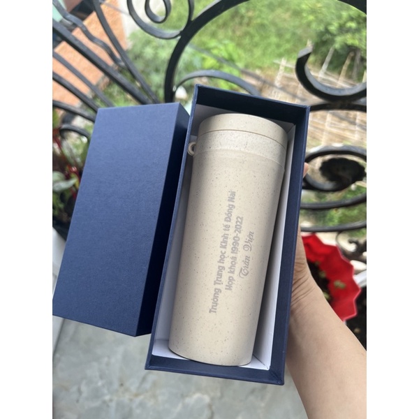 Bình  Đựng Nước Lúa Mạch Có Dây Xách 330ml - In Ấn Logo Theo Yêu Cầu