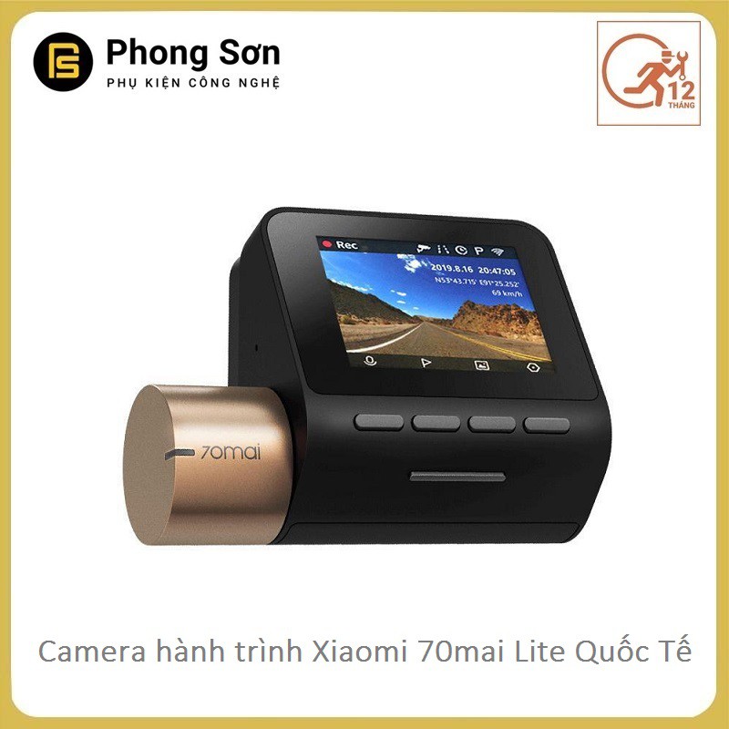 Camera hành trình Xiaomi 70mai Pro Lite Midrive D08 - Phiên Bản Quốc Tế (Bảo Hành 12 Tháng )