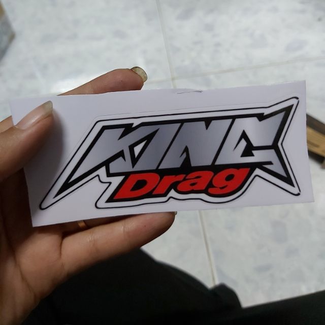 Tem decal dán xe IN194 nhãn dán cao cấp chất liệu decal sữa đã cán màng - 4 x 9cm - King Drag