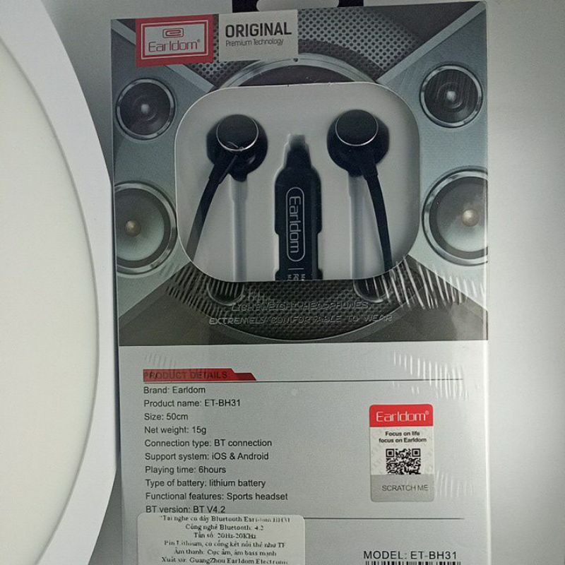 Tai nghe không dây bluetooth EARLDOM BH31 có khe cắm thẻ nhớ
