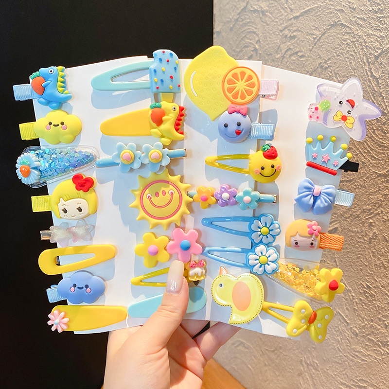 Set kẹp tóc thiết kế dễ thương dành cho bé gái phong cách Nhật Bản và Hàn Quốc