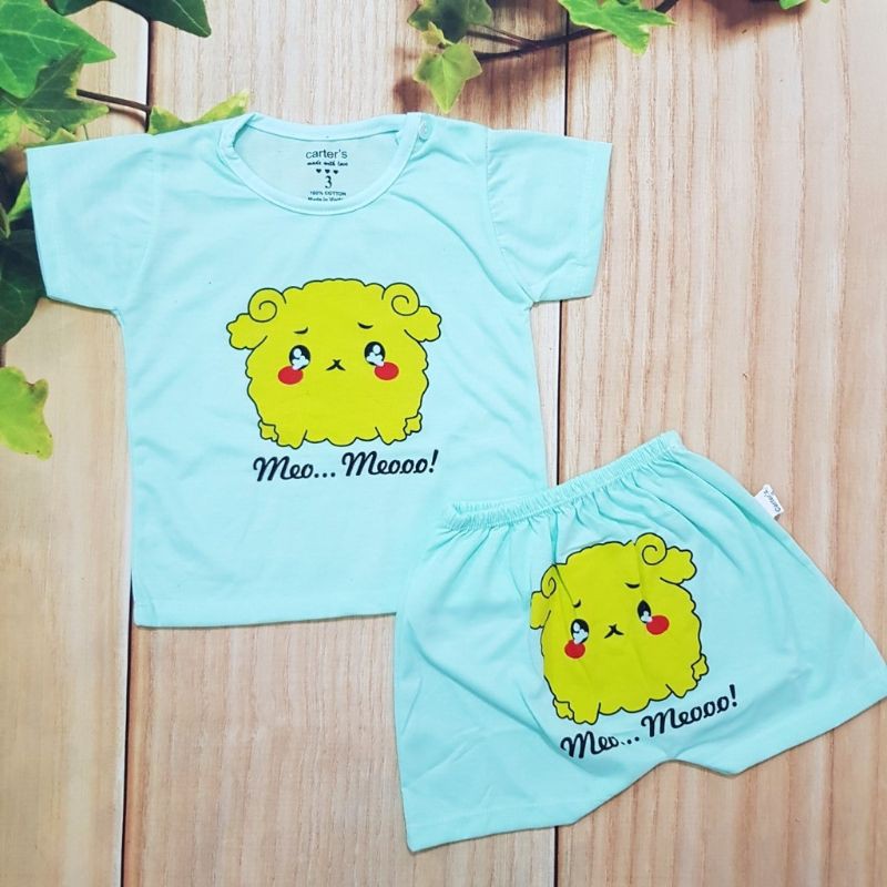 Bộ Sát Nách Cho Bé Trai /Gái Từ 5-9kg TAN