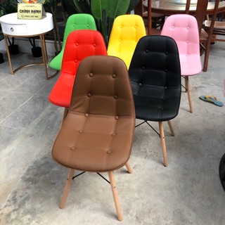 Combo 4 ghế đệm da cúc eames nhập khẩu