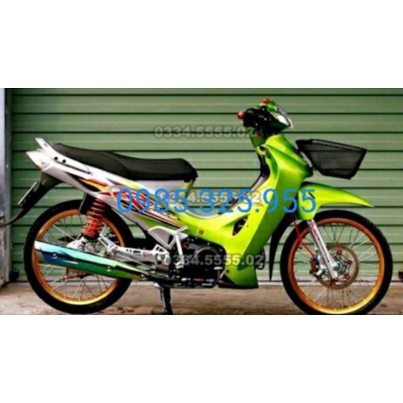 Áo full chóa trước sau Wave 125R - Future 2 màu xanh chuối đời 2003 - 2005 nhập khẩu Thái Lan