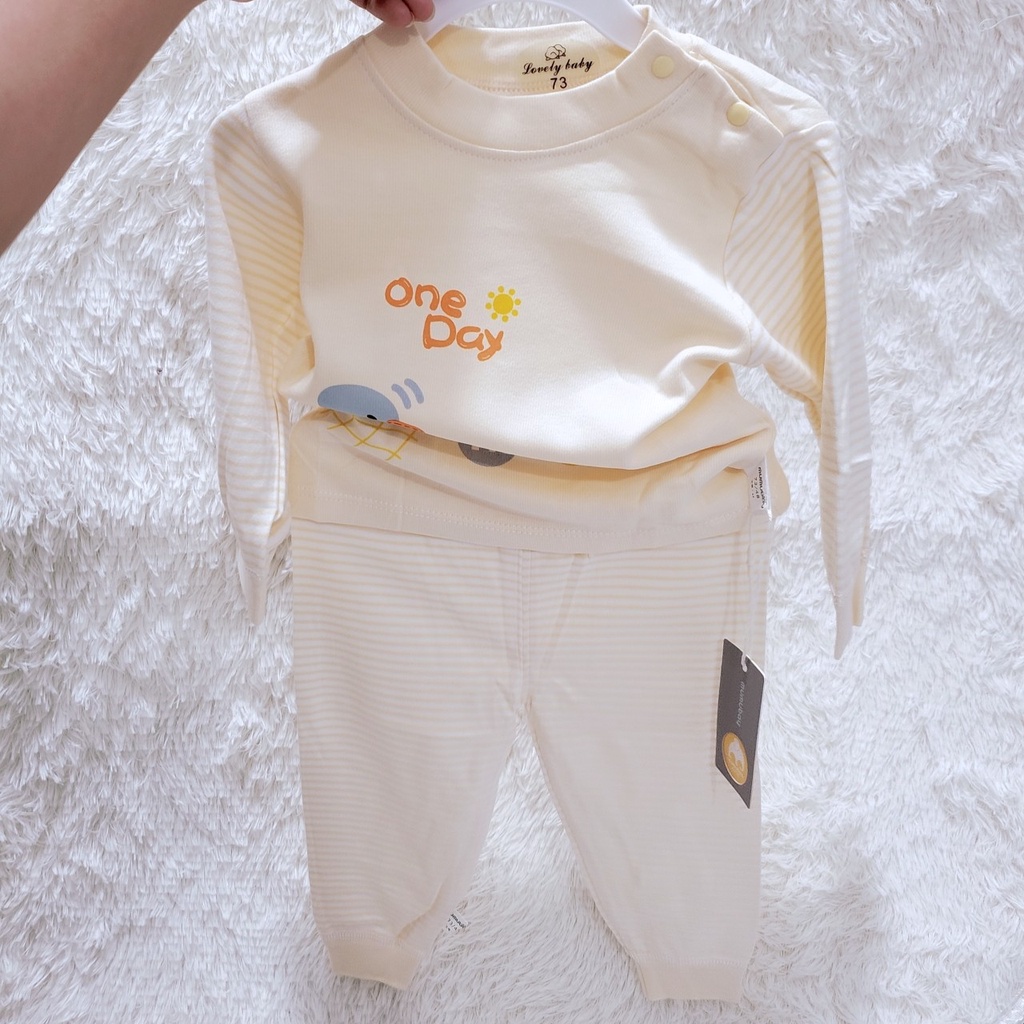 325 Bộ dài tay cài vai cotton nỉ dày vừa hàng quảng châu loại 1 cho bé trai/ bé gái (6-12kg)