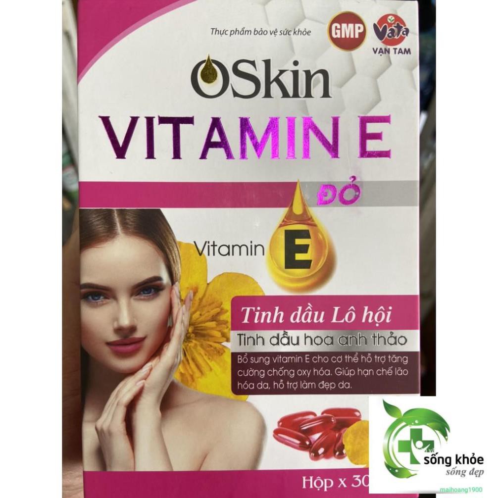 Vitamin E Đỏ Oskin-Giúp hạn chế lão hóa da, hỗ trợ làm đẹp da, chống lão hóa da, nhăn da, khô da, sạm da | Thế Giới Skin Care