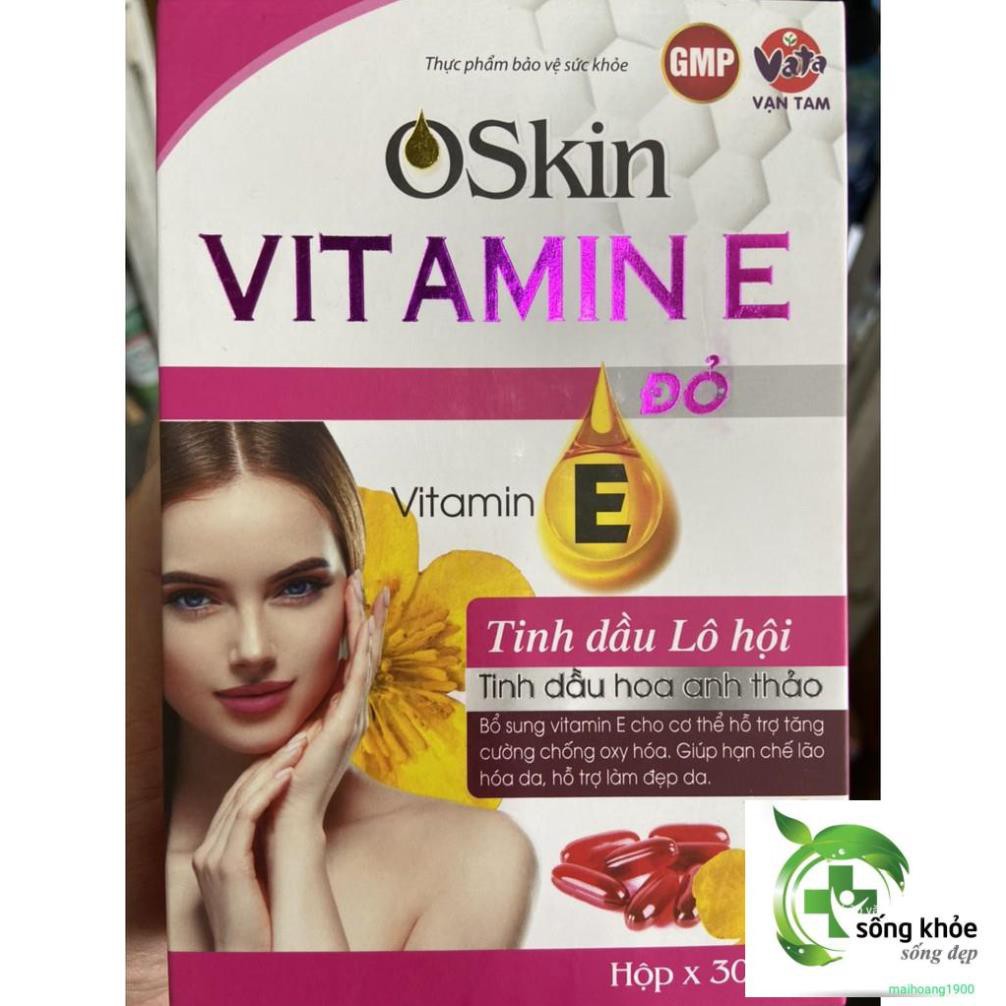 Vitamin E Đỏ Oskin-Giúp hạn chế lão hóa da, hỗ trợ làm đẹp da, chống lão hóa da, nhăn da, khô da, sạm da | BigBuy360 - bigbuy360.vn