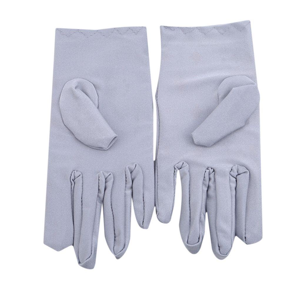 Găng Tay Thun Spandex Ngắn Chống Nắng Thêu Họa Tiết Cho Nữ