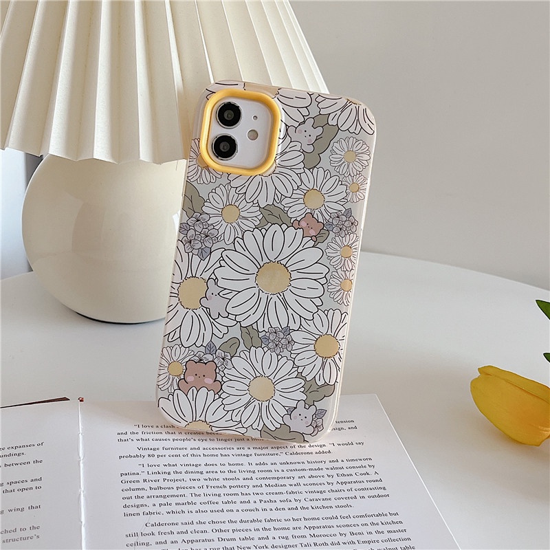 Ốp Điện Thoại Dẻo Họa Tiết Hoa 3 Trong 1 Cho iphone 13 12 Pro Max 6 6s 7 8 Plus XR XS Max 11 Pro Max