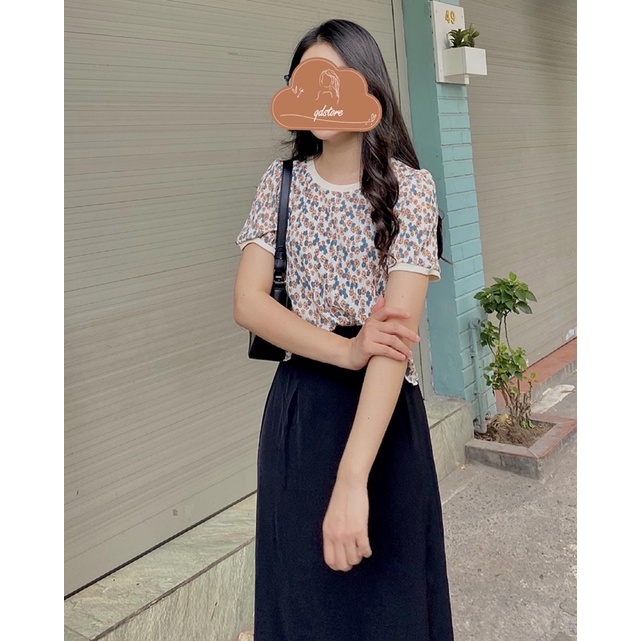áo hoa nhí 2 màu - ảnh thật shop chụp