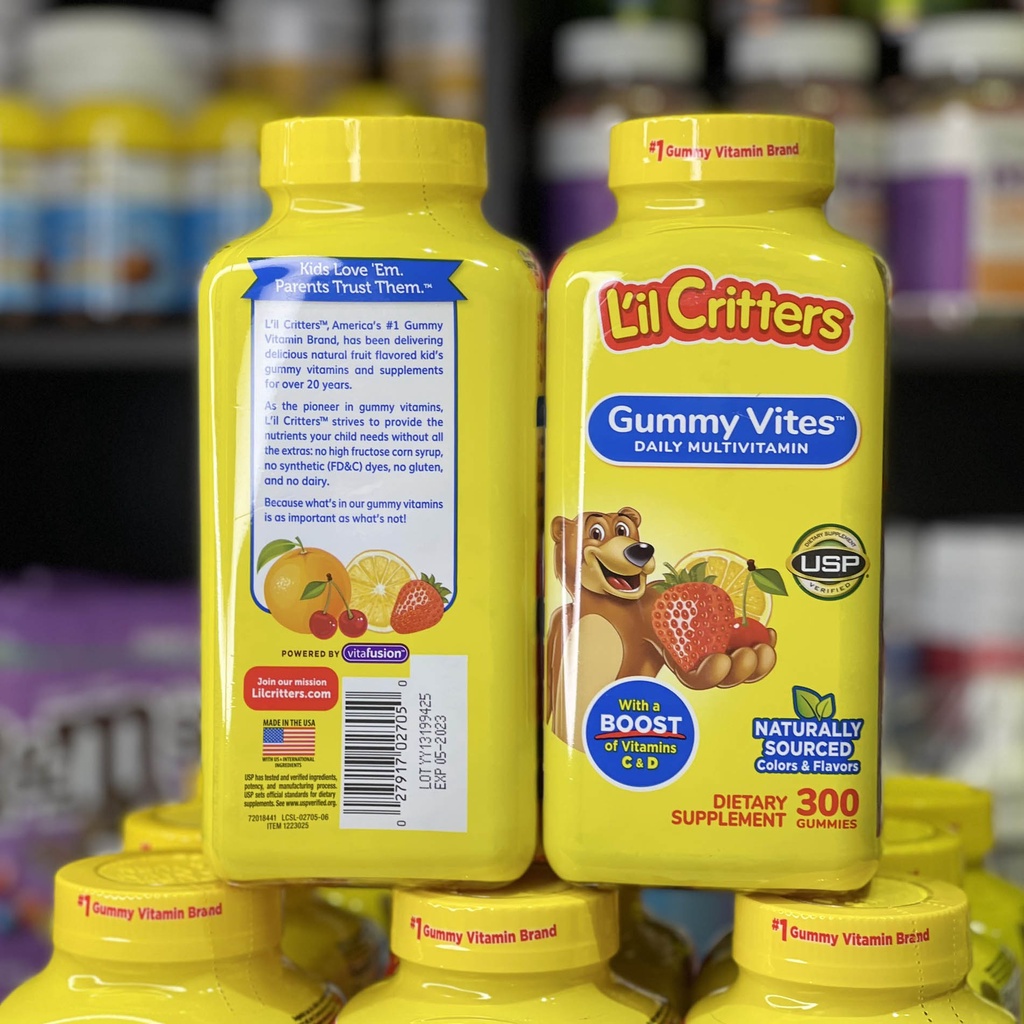 Kẹo Dẻo Bổ Sung Vitamin Gấu Lil'Critter Gummy Vites Multivitamin Complete Cho Trẻ Từ 2 Tuổi 300 Viên