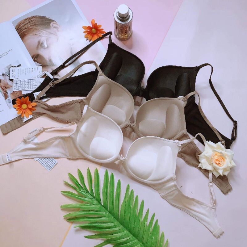 có video Shop tự quay ạ Áo Ngực USA Chanvie Leen Độn Dày Kép L - Siêu Nâng - Tạo Khe Vip