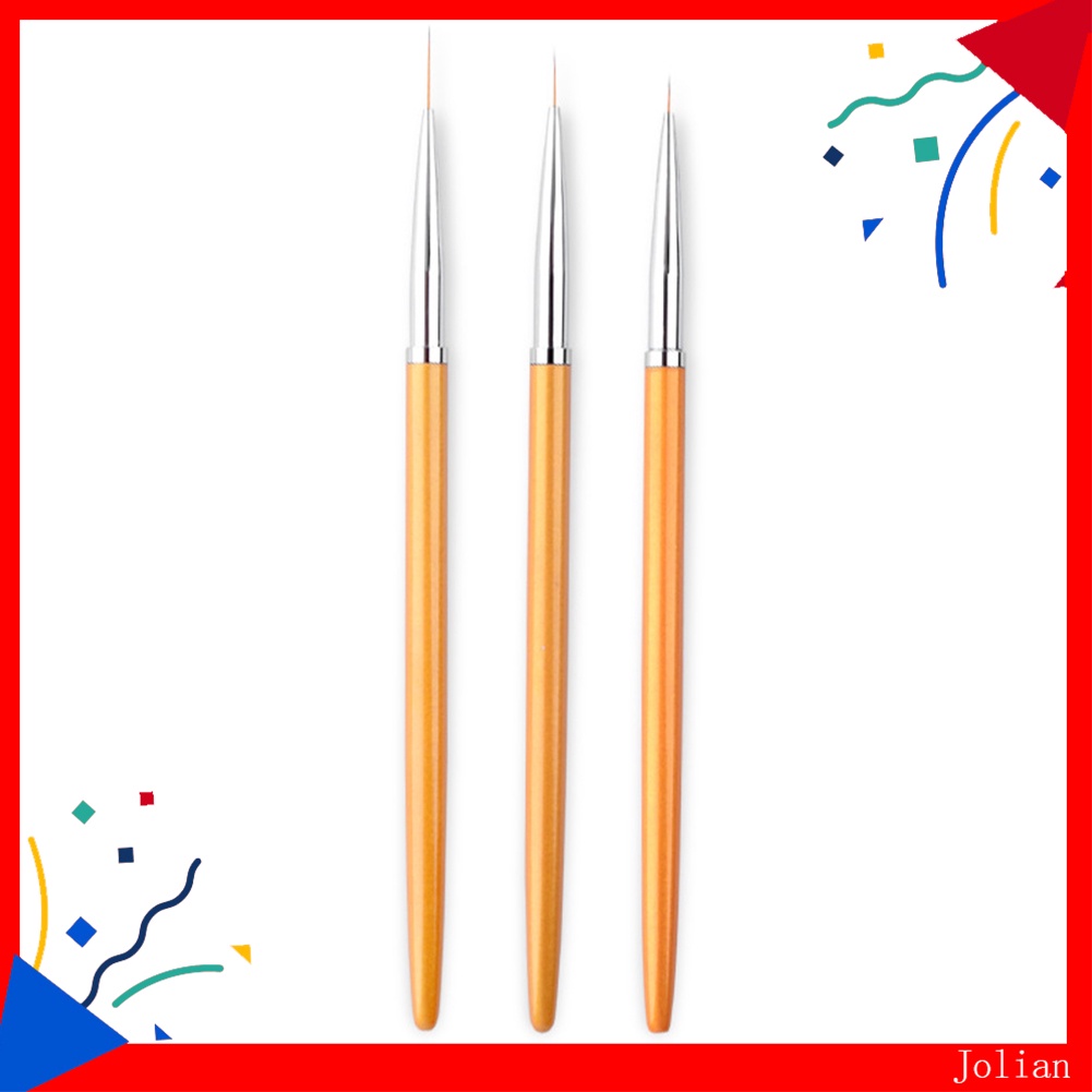 Set 3 cây cọ trang trí móng tay chuyên dụng chất lượng cao