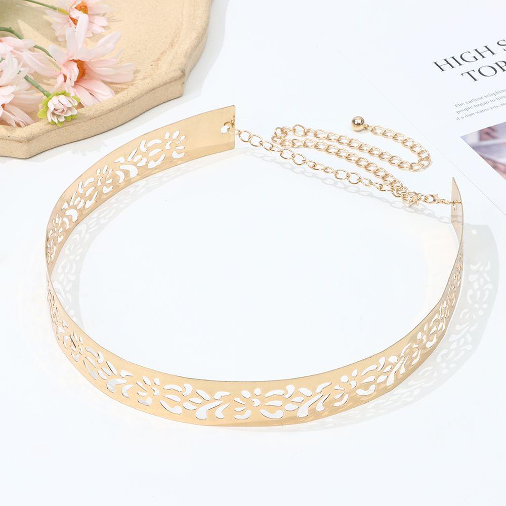 Thắt Lưng Bản Rộng Bằng Kim Loại Thời Trang Cho Nữ