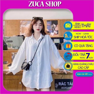 Áo sơ mi trắng dài tay nữ phối tay bèo chất thô lụa mềm giá rẻ siêu xinh Zuca Shop 😘