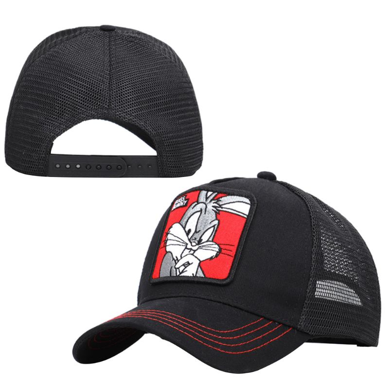 Mũ Lưỡi Trai Phối Lưới Thoáng Khí Thêu Hình Động Vật Dễ Điều Chỉnh Cho Nam Và Nữ