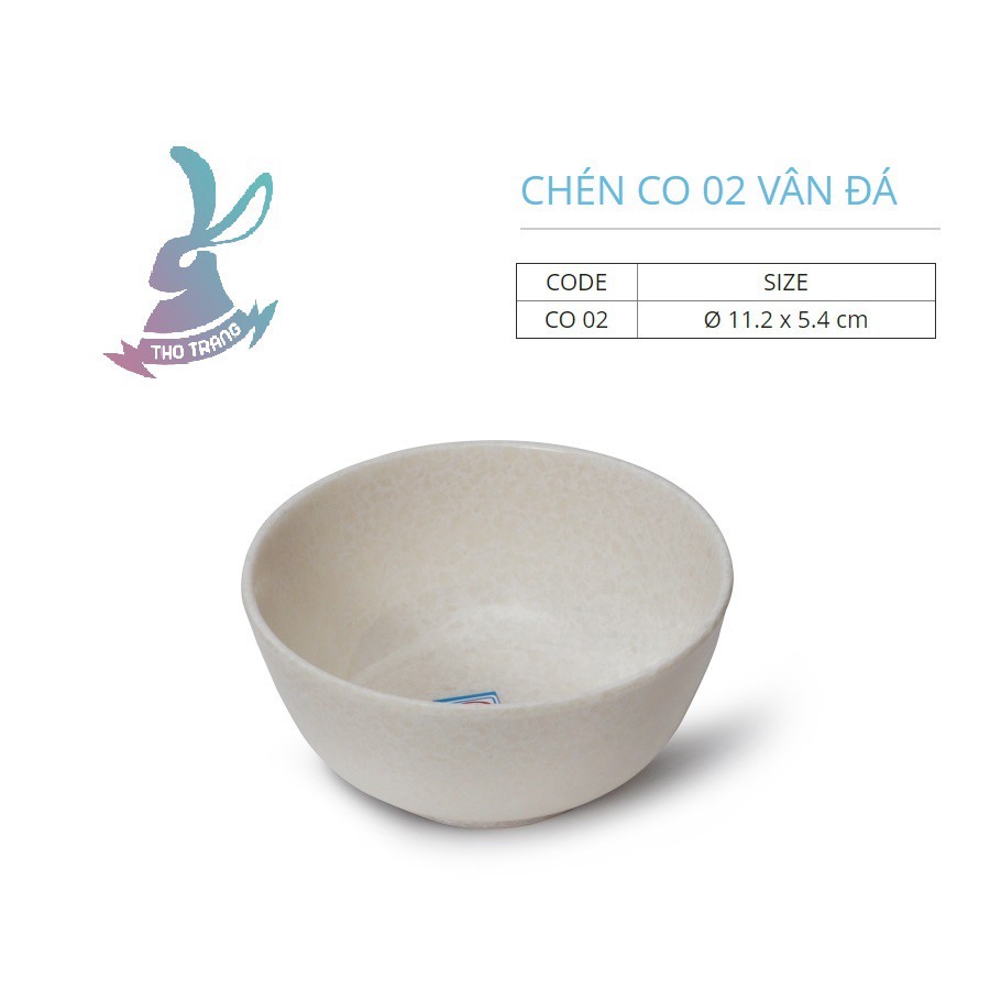 Chén Ăn Cơm, Đựng Chè Vân Đá Trắng Nhựa Melamine Cao Cấp Fataco Việt Nam Đủ Size