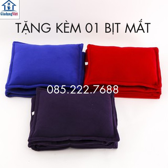 Bộ Chăn Gối Văn Phòng Chất Nỉ - Size Lớn