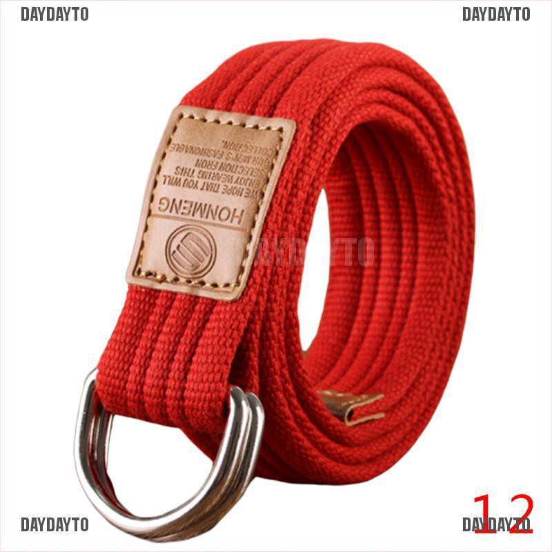 Thắt Lưng Vải Canvas Nylon Khóa Cài Đôi Kiểu Trẻ Trung