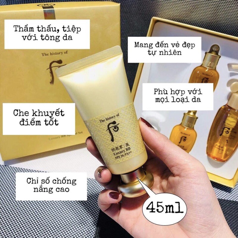 Kem BB trang điểm cao cấp Whoo Gongjinhyang Mi Luxury BB Cream SPF20/PA++ | BigBuy360 - bigbuy360.vn