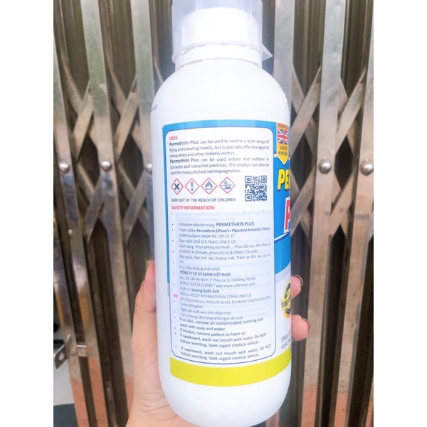 Permethrin Plus 1000ml - Thuốc muỗi nhập khẩu Anh Quốc