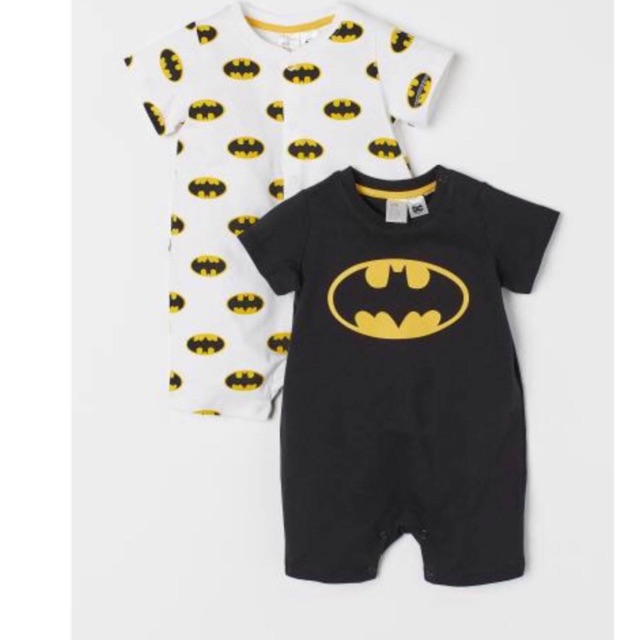 Set batman cotton đen vàng Hm