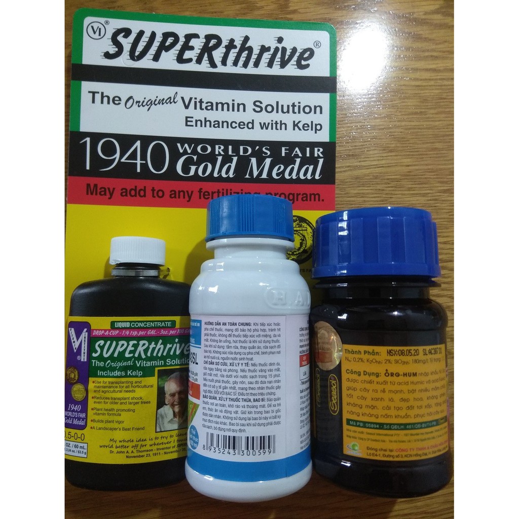 COMBO 3 CHAI KÍCH RỄ- superthrive 60ml +dekamon+org hum 100ml/chai