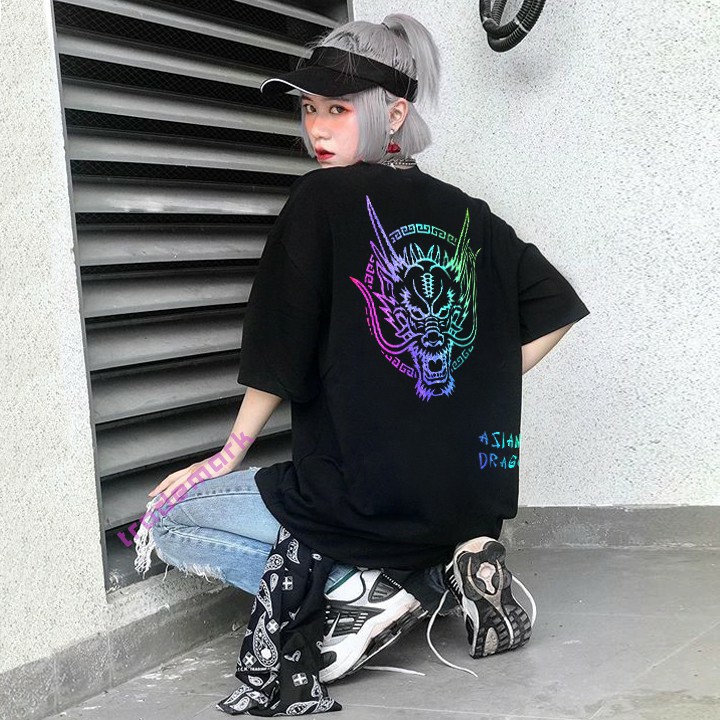 Áo thun Stee Phản quang 7 màu ASIAN DRAGON Unisex