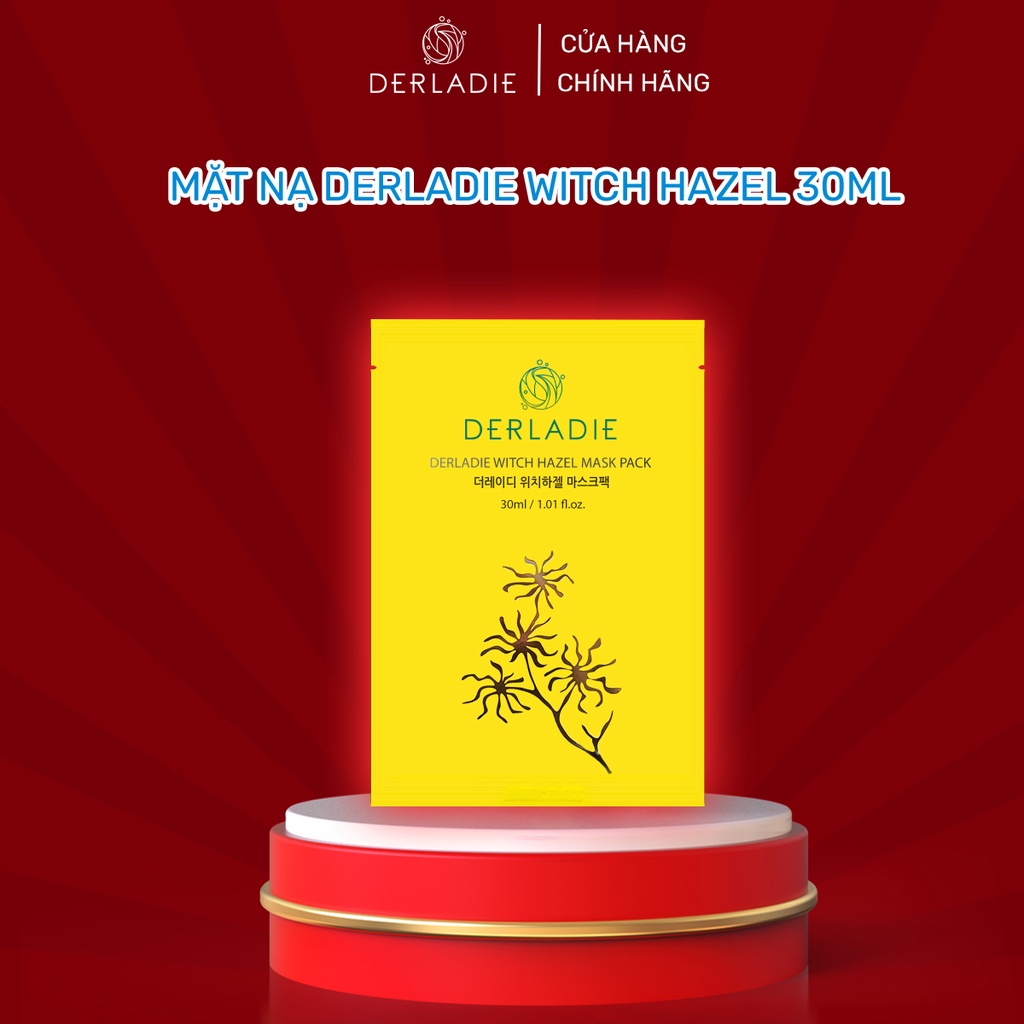 Mặt Nạ Derladie Witch Hazel Mask Pack Giảm Mụn, Dưỡng Sáng Da 30ml